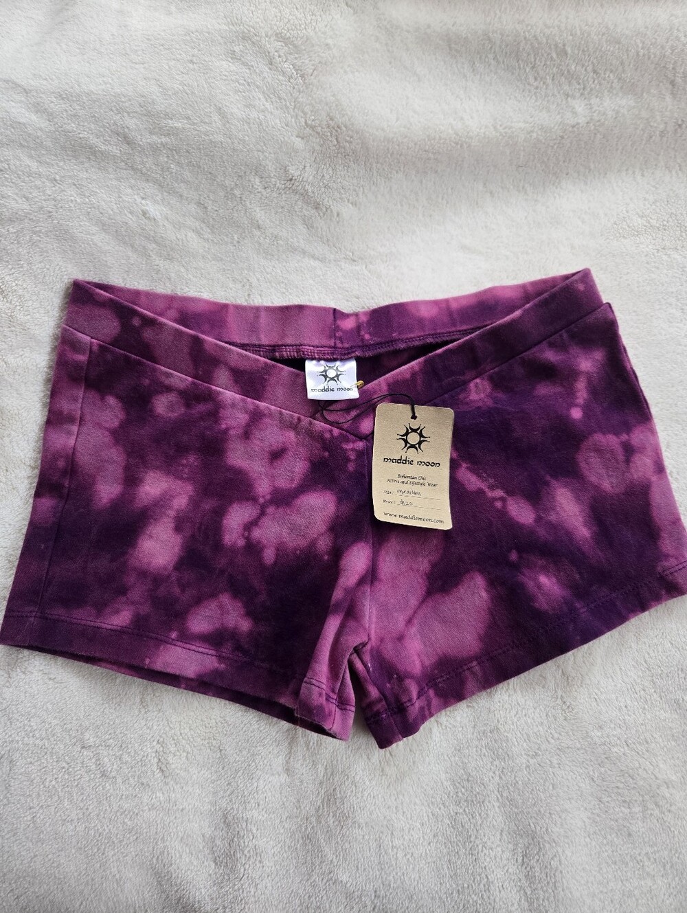 Purple Tie-Dye Athletic Shorts